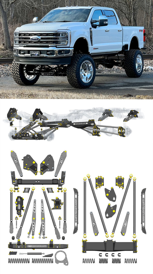 Any Level Lift - Base System, 0"-13": F-250/F-350, Single Rear Wheel (2023+) WHOLESALE