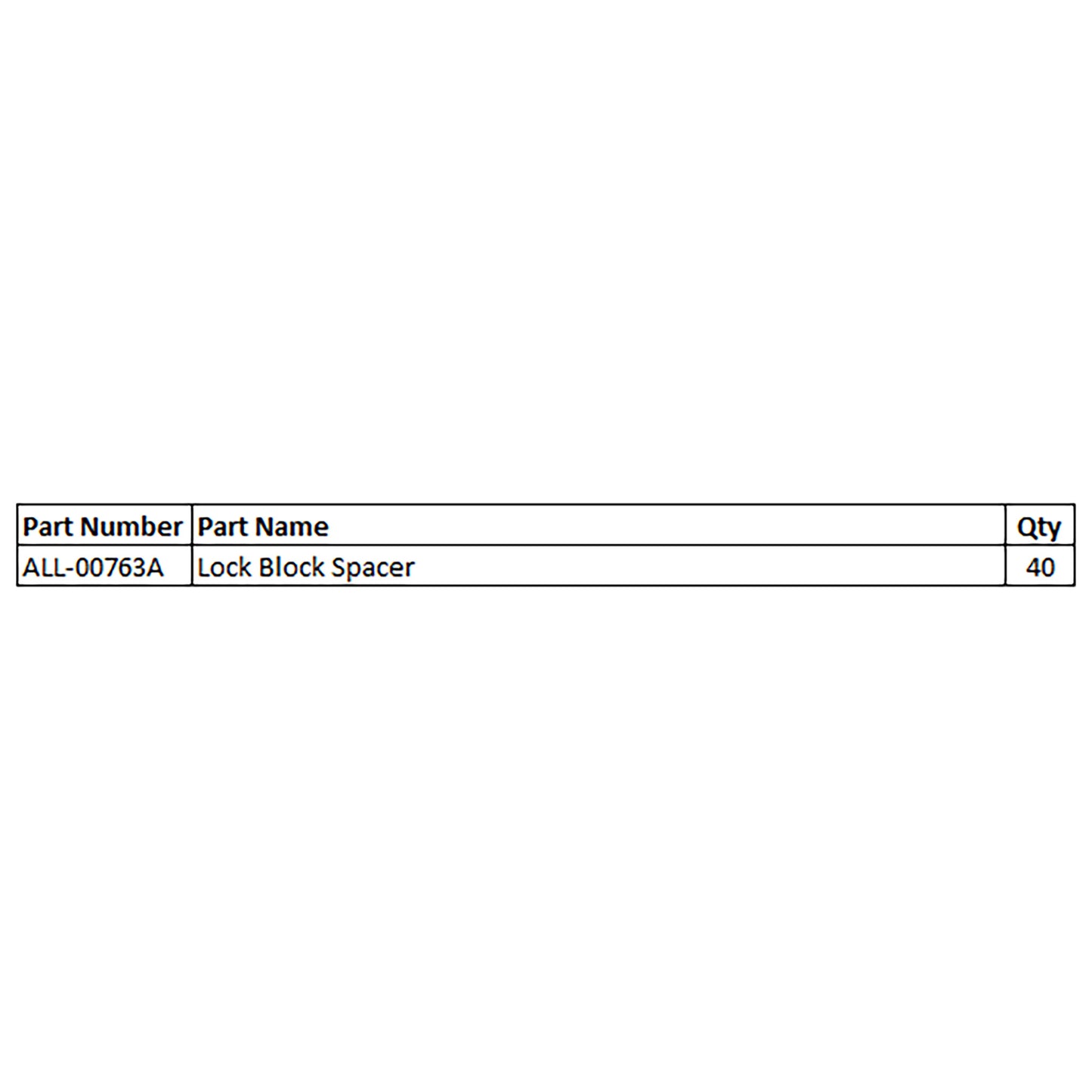 Lock Block Spacer Kit (Full Range)