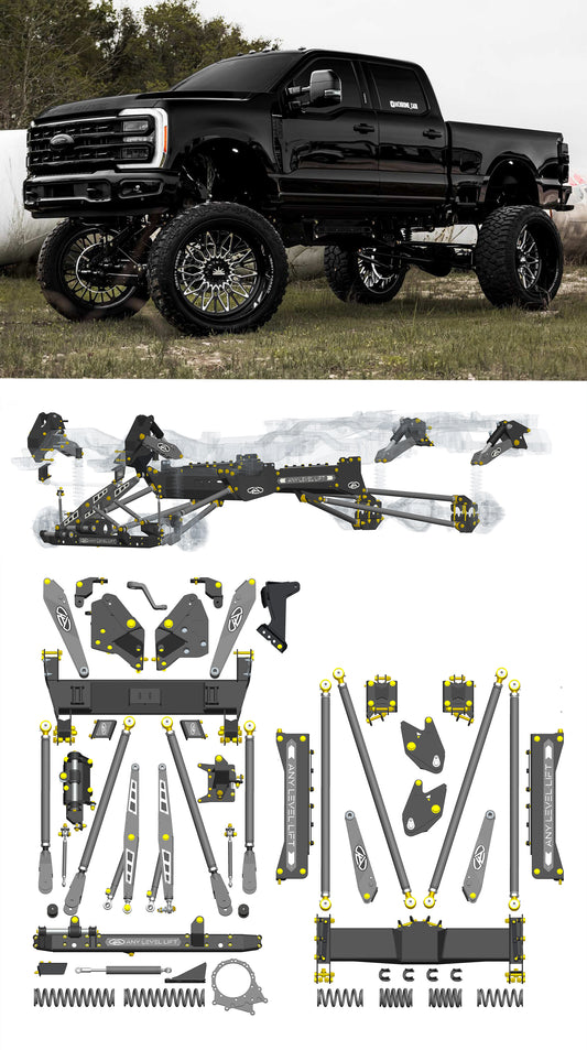 Any Level Lift - Base System, 4"-17": F-250/F-350, Single Rear Wheel (2023+)