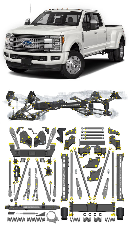 Any Level Lift - Base System, 4"-17": F-450 Dual Rear Wheel (2017-2018)