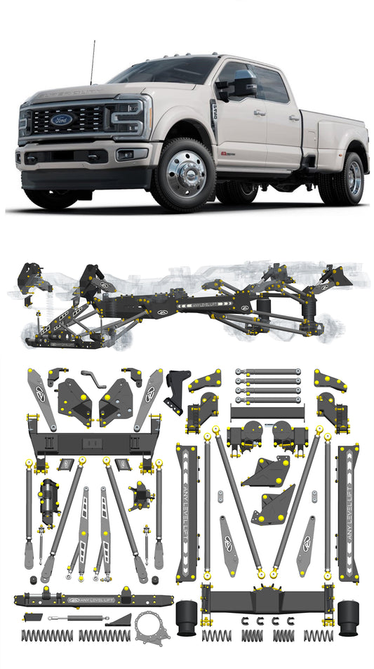 Any Level Lift - Base System, 4"-17": F-450 Dual Rear Wheel (2023+)