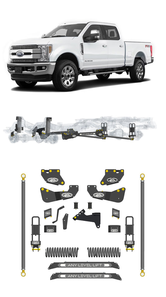 Any Level 4.5" Static Lift - Base System: F-250/F-350, Single Rear Wheel (2017-2019)