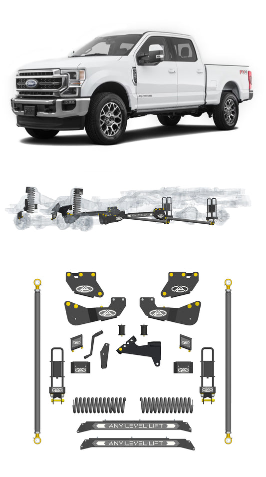 Any Level 5.5" Static Lift - Base System: F-250/F-350, Single Rear Wheel (2020-2022)